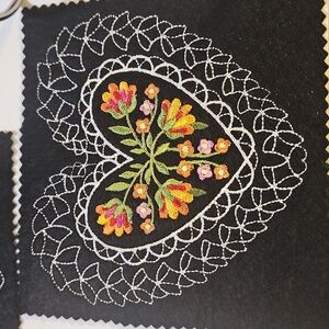 Handmade machine embroidery patch